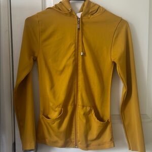 Mustard Yellow Zip-Up Hoodie